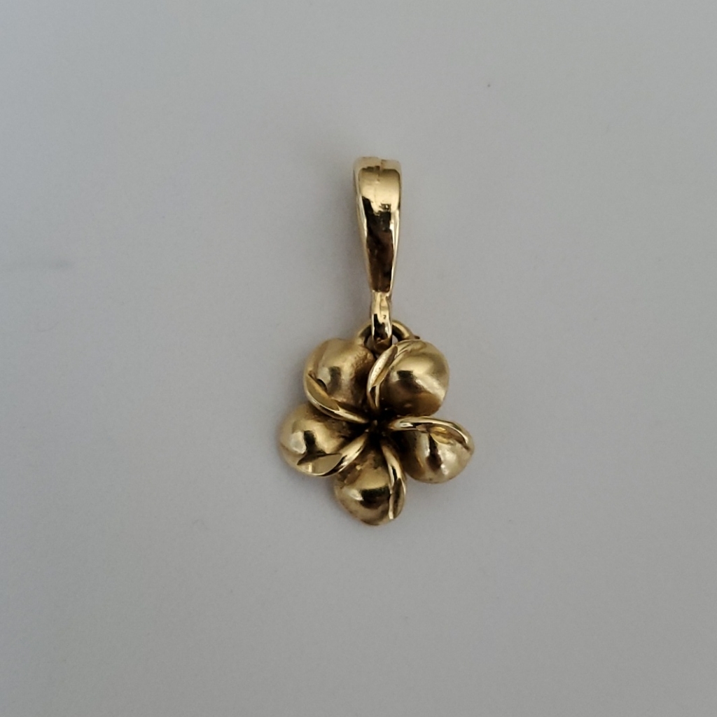 14k Plumeria Pendant